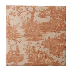 Baldosa cerámica roja del país francés del vint