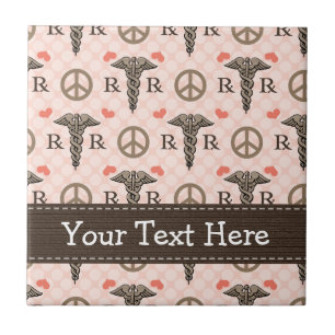 Baldosa cerámica Trivet del caduceo de la farmacia