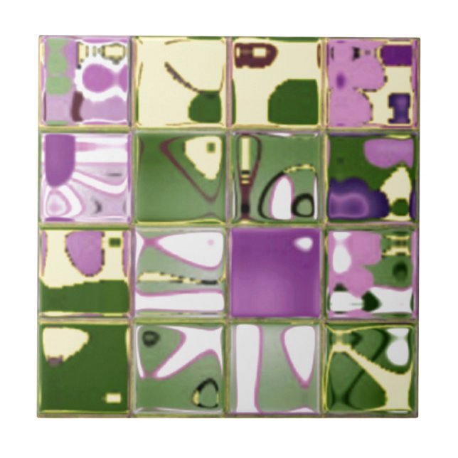 Baldosa cerámica única y colorida (Frente)