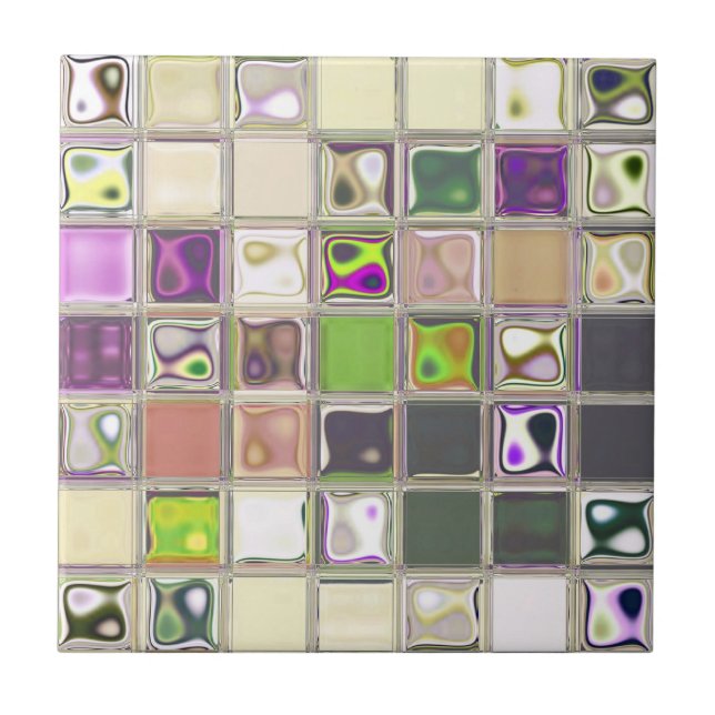 Baldosa cerámica única y colorida (Frente)