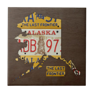 Baldosa cerámica V3 del mapa de la placa de Alask