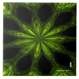 Baldosa cerámica verde