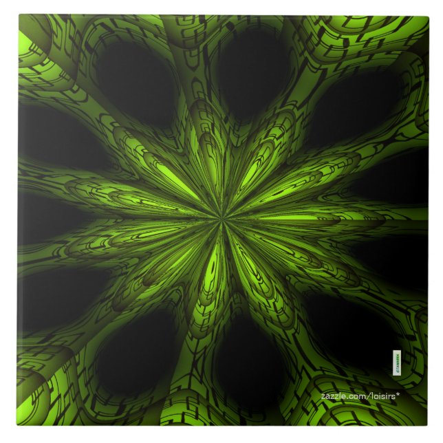 Baldosa cerámica verde (Frente)