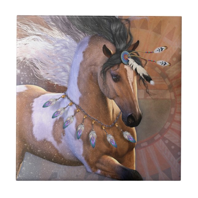 Baldosa de arte de la pluma dorada (Frente)