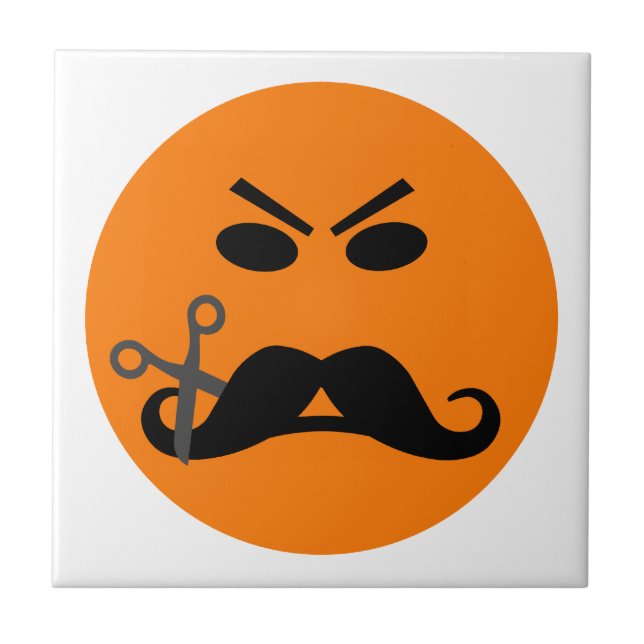 Baldosa de bigote enojado (Frente)