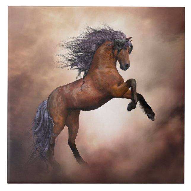 baldosa de caballo encabritado (Frente)
