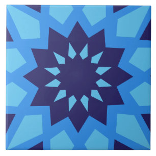Baldosa de cerámica del patrón azul marroquí