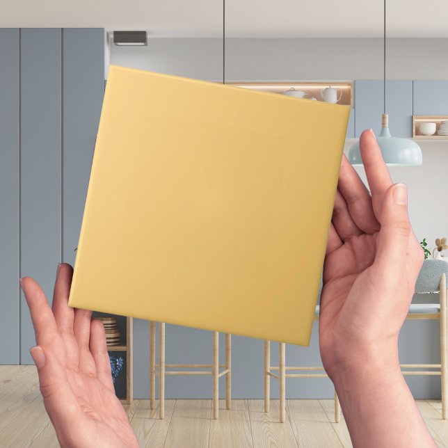 Baldosa de color amarillo marroquí (muted plain yellow color tiles in modern minimalist)