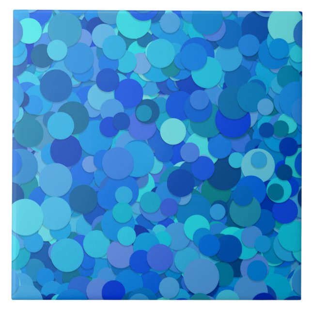 baldosa de confeti de punto azul (Frente)