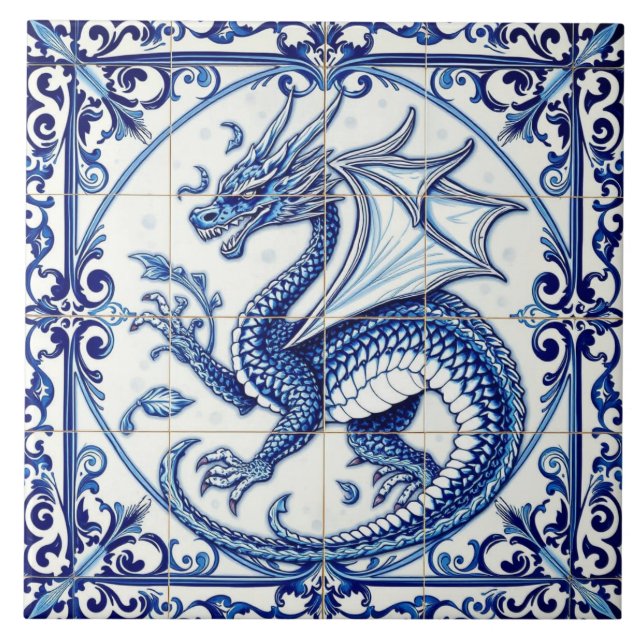 baldosa de dragón de luna zafiro (Frente)