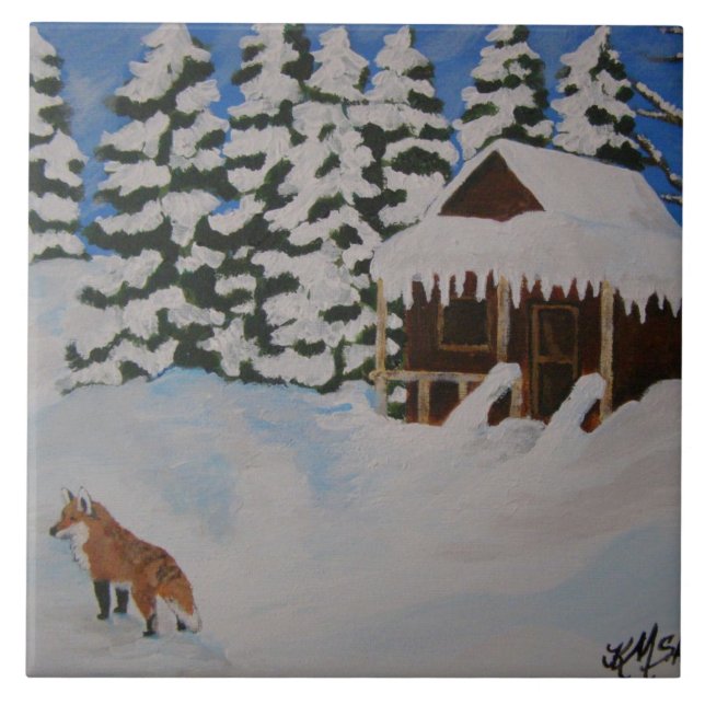 Baldosa de escena de la cabina de invierno (Frente)