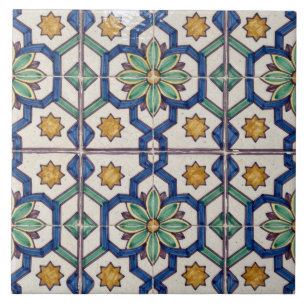 Baldosa de estrella hexagonal de azulejo portugués