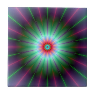 Baldosa de flor radiante