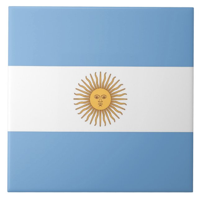 Baldosa de la bandera argentina (Frente)
