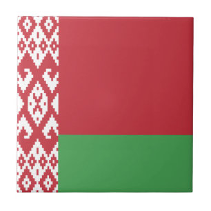 Baldosa de la bandera patriótica bielorrusa