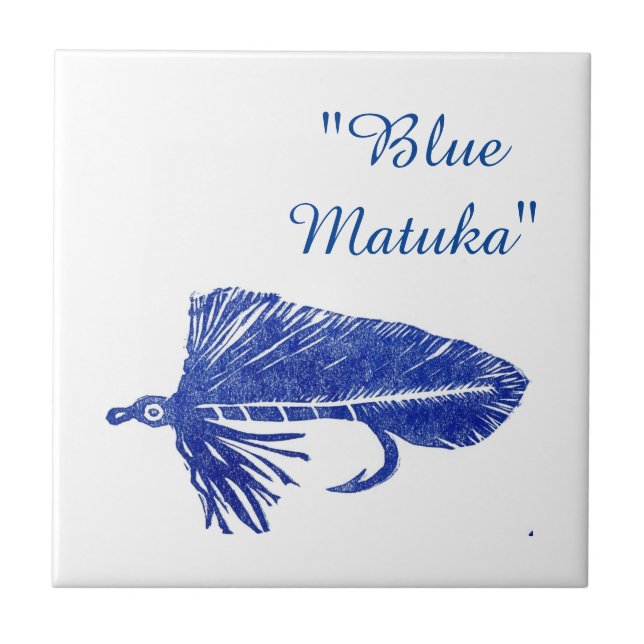 Baldosa de la mosca de la trucha de barrido "Blue  (Frente)