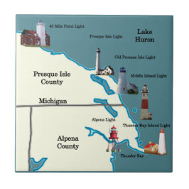 Baldosa de los Faros del Noreste de Michigan Infer