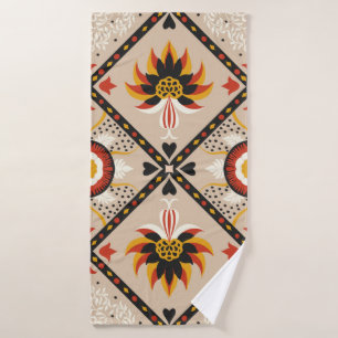 Baldosa de mayólica italiana. Bordados con flores