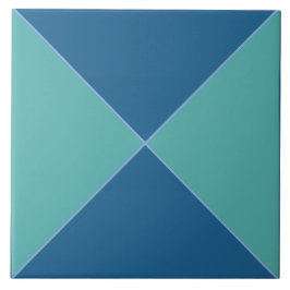 Baldosa de patrón de diamante azul y verde marroqu