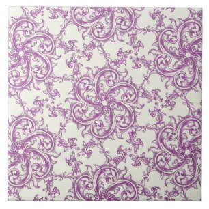 baldosa de patrón de flor medieval