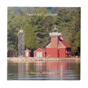 Baldosa de Sand Point Lighthouse Baraga