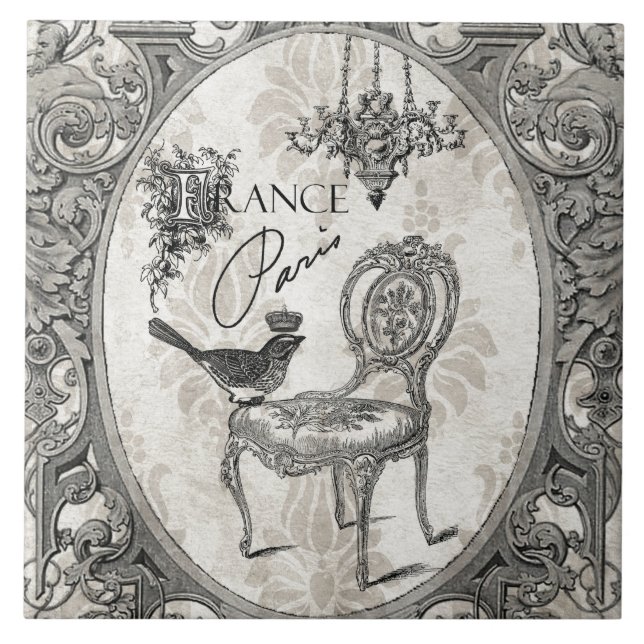 Baldosa de sillón francés vintage (Frente)
