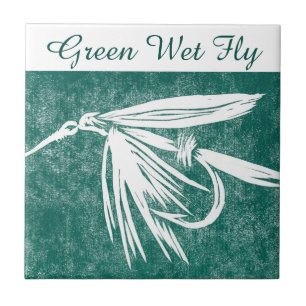 Baldosa de trucha "Green Wet Fly".