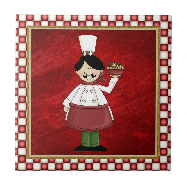 Baldosa de un chef italiano (Frente)