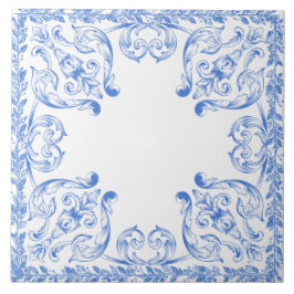 Baldosa decorativa azul claro