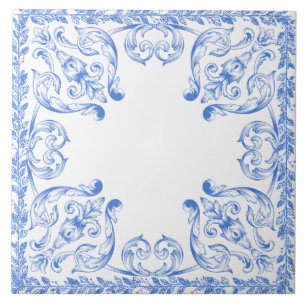 Baldosa decorativa azul claro