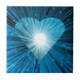 Baldosa del corazón azul