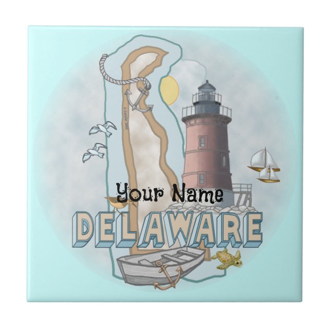 Baldosa del faro de Delaware (Frente)