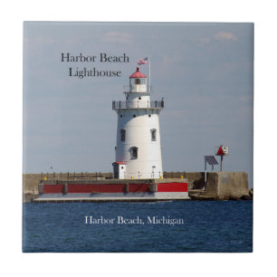 baldosa del faro de Harbor Beach