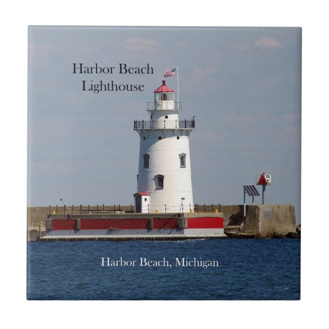 baldosa del faro de Harbor Beach (Frente)