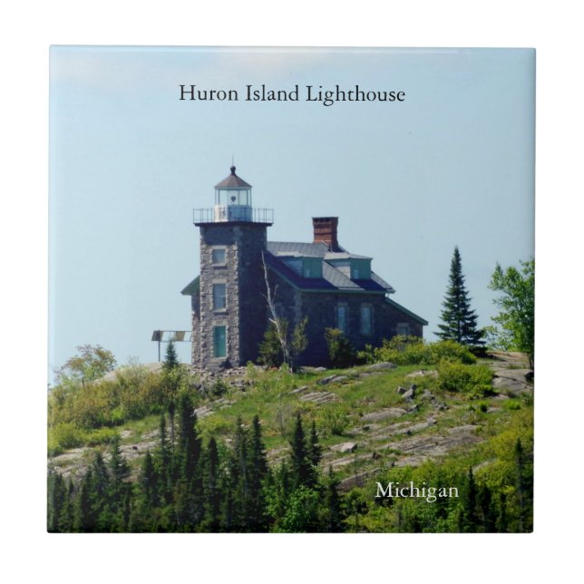 Baldosa del faro de la isla de Huron (Frente)