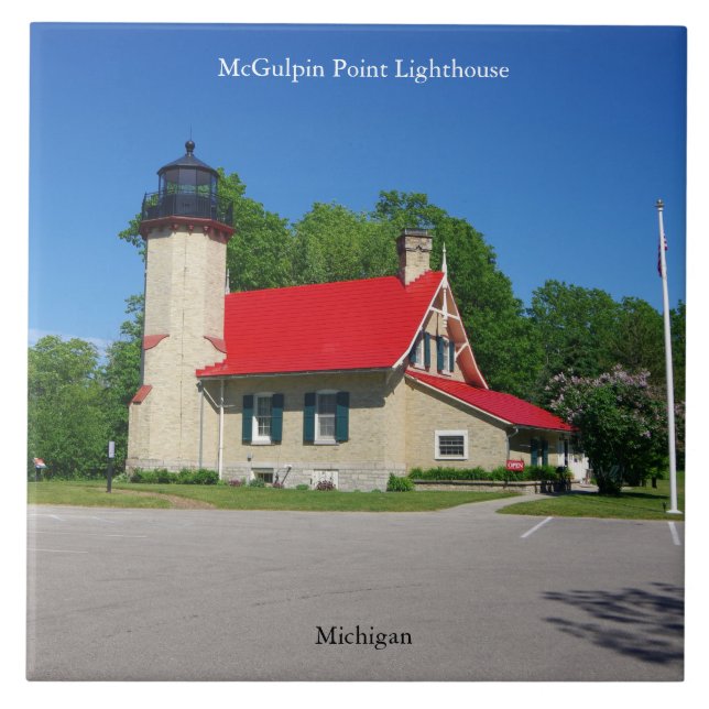 baldosa del faro de McGulpin Point (Frente)