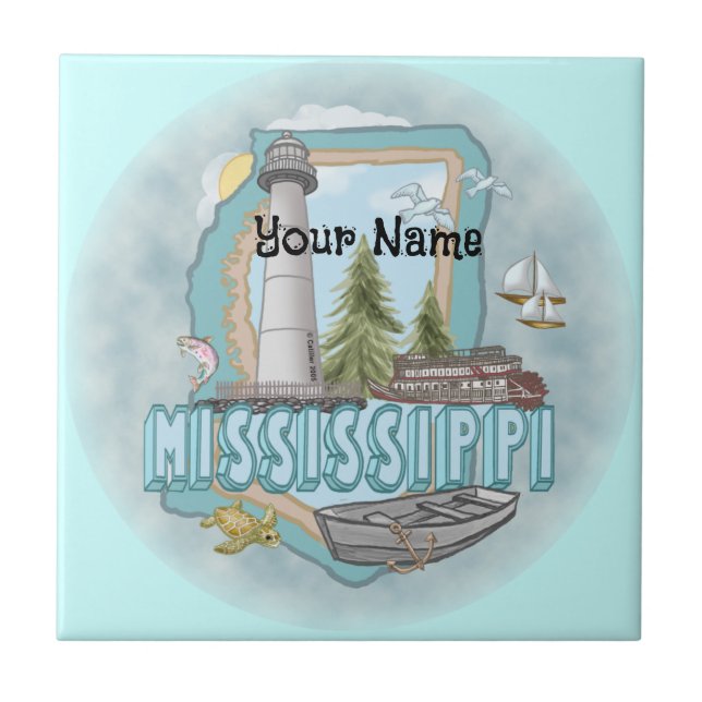 baldosa del faro de Mississippi (Frente)
