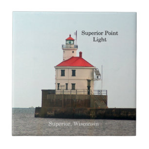 baldosa del faro de Superior Point