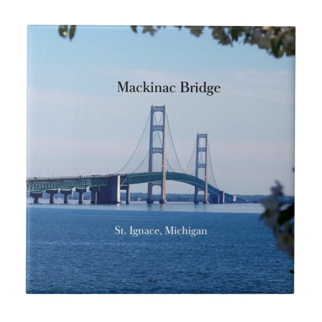 Baldosa del puente Mackinac St. Ignace (Frente)