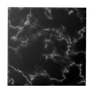Baldosa efecto mármol negro