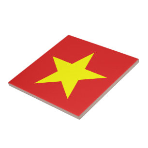 Baldosa estrella con bandera de Vietnam