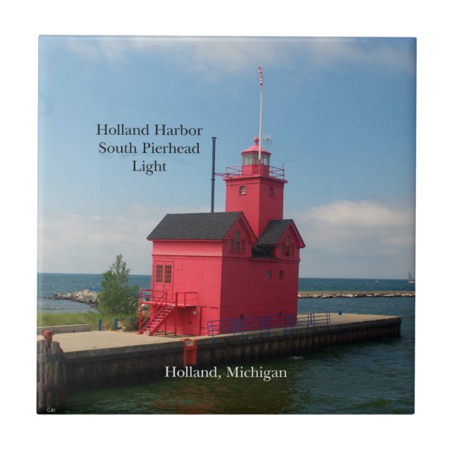 Baldosa Holland Harbour South Pierhead Light 2011 (Frente)