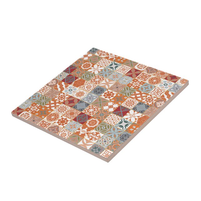 Baldosa marroquí naranja (Lado)