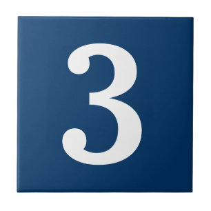 Baldosa número de la casa de direcciones azul y b