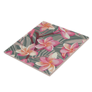 Baldosa sin foco - impresión tropical