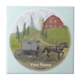 Baldosa visitante de Amish Buggy