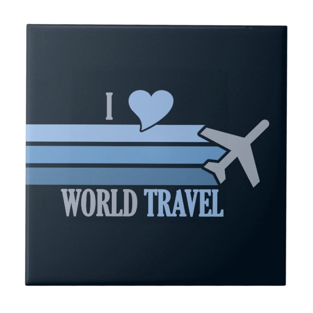 Baldosa World Travel, personalizable (Frente)
