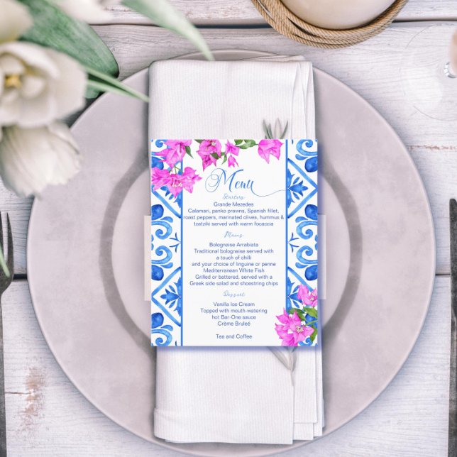 Baldosas azules Bougainvillea menú italiano planti (Subido por el creador)