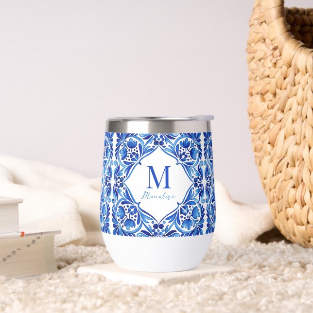 Baldosas azules de la época de Talavera Azulejo mo (Sala de estar)