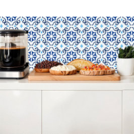 Baldosas azules mediterráneas de inspiración marro